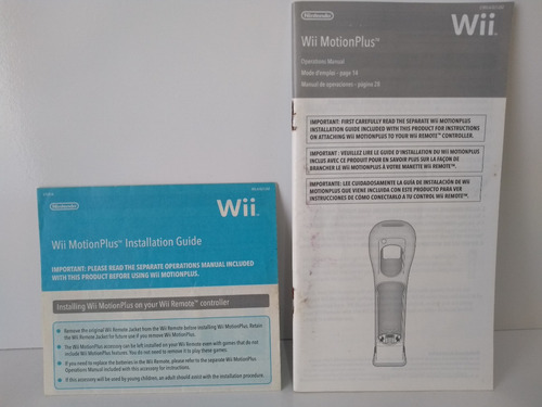 Manuais Nintendo Wii Motion Plus