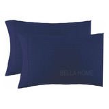 Funda Para Almohada 50x70 Cm X 2 Unidades Color Azul Oscuro