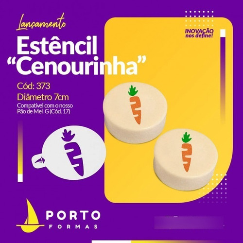 Stencil Pão De Mel Páscoa Cenoura C-373