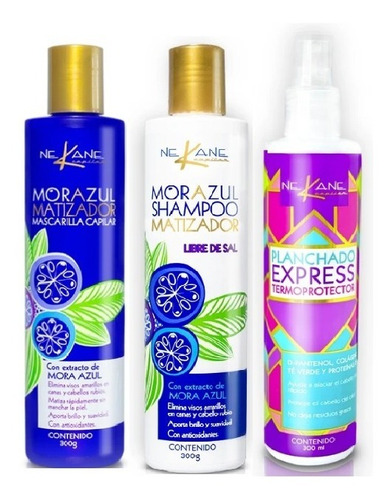 Nekane ® Shampoo Mor + Mascarilla Matizador + Termoprotector