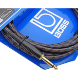 Cable Boss 3 Metros Para Guitarra / Bajo Plug A Plug Tejido