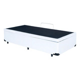 Cama Box Baú Solteiro + Colchão Molas Soft Ecoflex 88x188 Cor Corino Branco