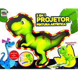 Projetor Infantil De Desenho Educativa  2 Em 1 Dino Pintura