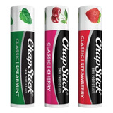 Kit 3 Chapstick Classic Lip Balm Protetor Labial