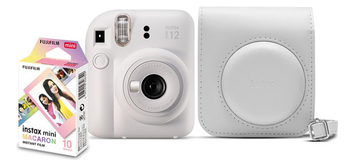 Câmera Instantânea Instax Mini 12 Com 10 Filmes E Bolsa Branca