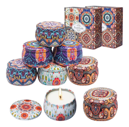 Velas Caja*4und Decorativas Aromatizadas Cera De Soja