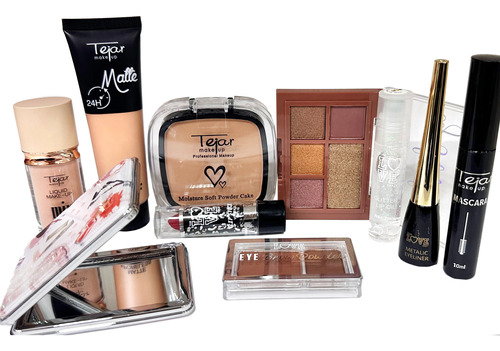 Combo Surtido Maquillaje Tejar 10 Productos Total Nude