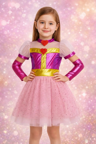 Disfraz\u002Fvestido De Luli Pampin Tutu Brilloso Con Muñequeras 2, 4 Y 6 Años. | Meses sin interés