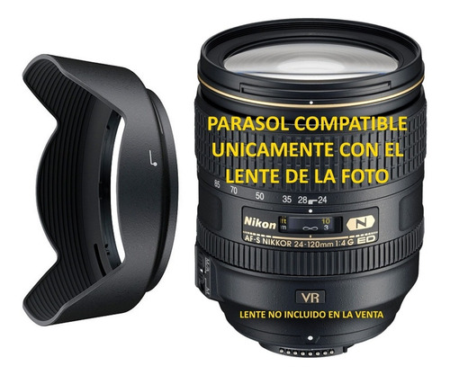 Parasol Para Nikon Hb-53 Af-s 24-120mm F/4g Ed Vr  - En Caba