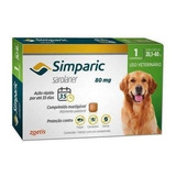 Simparic 80mg Antipulgas Para Cães 20 A 40kg - 1 Comprimido