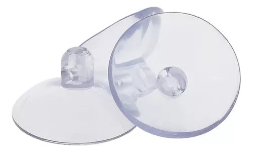 Kit 10 Ventosa De Silicone P/ Vidros - Transparente - 40mm