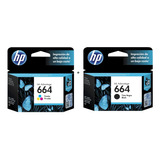 Pack Tintas Hp 664 Negra + 664 Tricolor