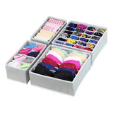 Organizador Ropa Interior Medias Plegable Set X 4 Pzas Cajon