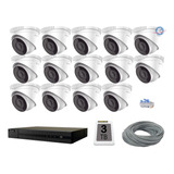 Kit 14 Cámaras  Domo Ip 4mp 16ch 2.8mm 3tb 30m Ir