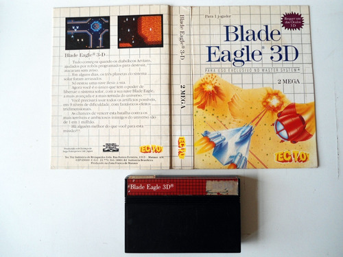 Cartucho Master System Blade Eagle 3d Capa E Estojo Original
