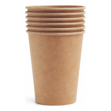 Vasos Descartables Polipapel Kraft S/tapa 12oz 100 Unidades