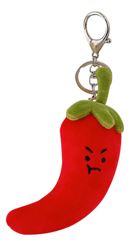 Llavero Creativo Con Colgante De Felpa Angry Chilli Pepper D