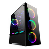 B Voguish Gaming Pc Case Con Paneles De Vidrio Templado Usb3