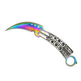 Karambit Butterfly Fade, Rainbow, Azul, Dourado Csgo Coleção