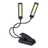 Luminária Led Cob Duplo,haste Flexível P/estante Partitura