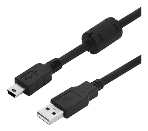 Cabo Mini Usb V3 P/ Ps3 C Filtro Alta Velocidade 1,5 Metros. Cor Preto