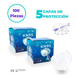 Cubrebocas Kn95 Certificado, 100 Piezas, Mascarilla 5 Capas