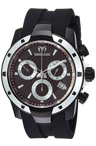 Reloj Technomarine 50mm: Negro Con Zafiro.