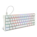 Teclado Game Factor Rgb Switch Red Usb Tipo C Kbg560-wh Blan