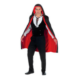 Capa Reversible Capucha Dracula Disfraz 80 Cm Halloween