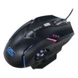 Mouse Gamer Gtc C/ Luz Rgb Anime Gaming 2400 Dpi Laser P/ Pc Color Negro