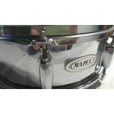 Caixa 14 Bateria Mapex Metalica Com Pele Remo