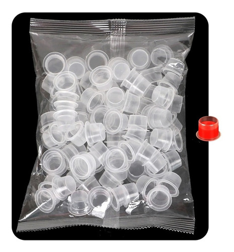 Ink Cups Retapas Caps Para Tintas De Tatuaje 13 Mm 100pcs