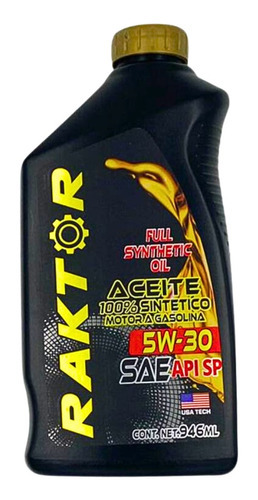 Aceite Raktor Api Sp Sae 5w30 100% Sintético 946ml