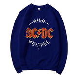 Moletom Blusa Acdc High Voltage Banda Rock Gola Careca 1423