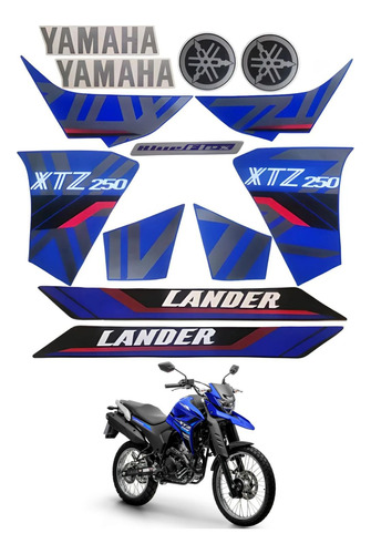 Faixa Jogo Adesivo Xtz 250 Lander 2020 Jotaesse 