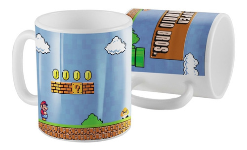  Taza  Plastica Mario Family Luigi Bros Games 350cc Polimero