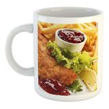 Taza Ceramica Milanesa Adereso Ensalada Plato Limon