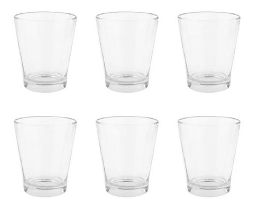 Set X6  Vasos Vidrio Durax Ikea Bajo Agua Jugo Uso Diario