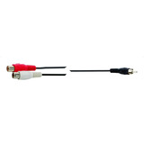 Adaptador De 2 Jacks Rca A Plug Rca C/cable De 15cm 255-010