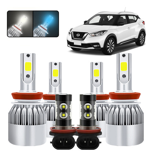 Kit De Focos Led H9 H11 Para Nissan Kicks 17 2018 2019 2020