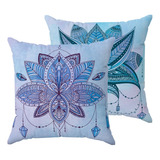 Decoração Mandalas Kit 2 Capas De Almofadas 40x40 Sofa Cama