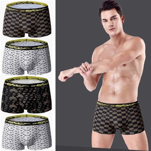 Boxers Hombre Algodon Pack Ropa Interior Calzón 4 Piezas