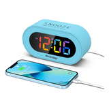 Reacher Reloj Despertador Para Niños Con Cargador Usb, 0-100