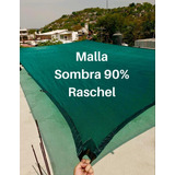 Malla Sombra Raschel 90% 4x6 Lista Para Colocar Verde