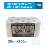 6 Rolos Papel Toalha Auto Corte Luxo 28 Gramas 200m