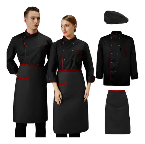3pcs Paquete Filipina Chef Hombre Y Mandil Y Gorro De Cocina | MercadoLibre