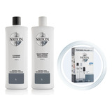 Nioxin Sistema 2 Shampoo Y Acondicionador 1l + Kit De Regalo