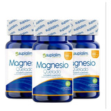 3 Frascos Magnesio Quelado 500mg 60 Comprimidos - Suplalim