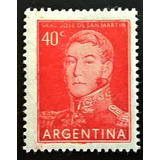 Argentina Sello Gj 1040 S Martín 40c Tip Mate 54 Mint L13930