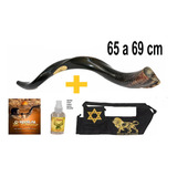 Shofar De Chifre Antilope + Capa - De Israel 65 A 69cm